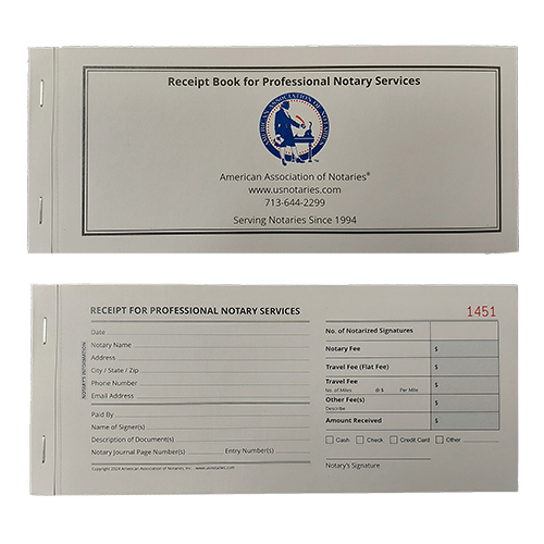 Tennessee Notary Receipt Book